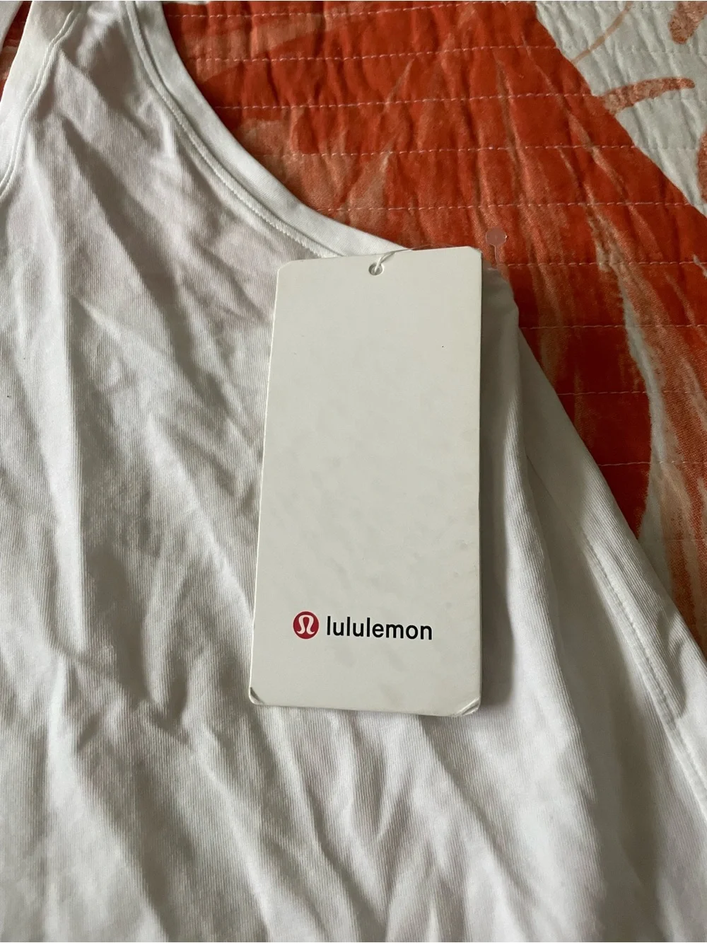 lululemon athletica White Scoop Neck Tank Top